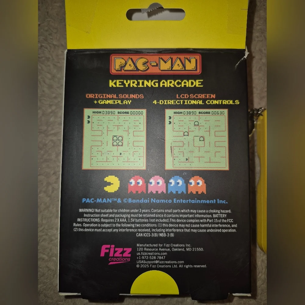 Pac-Man Keyring Arcade Game Like New!